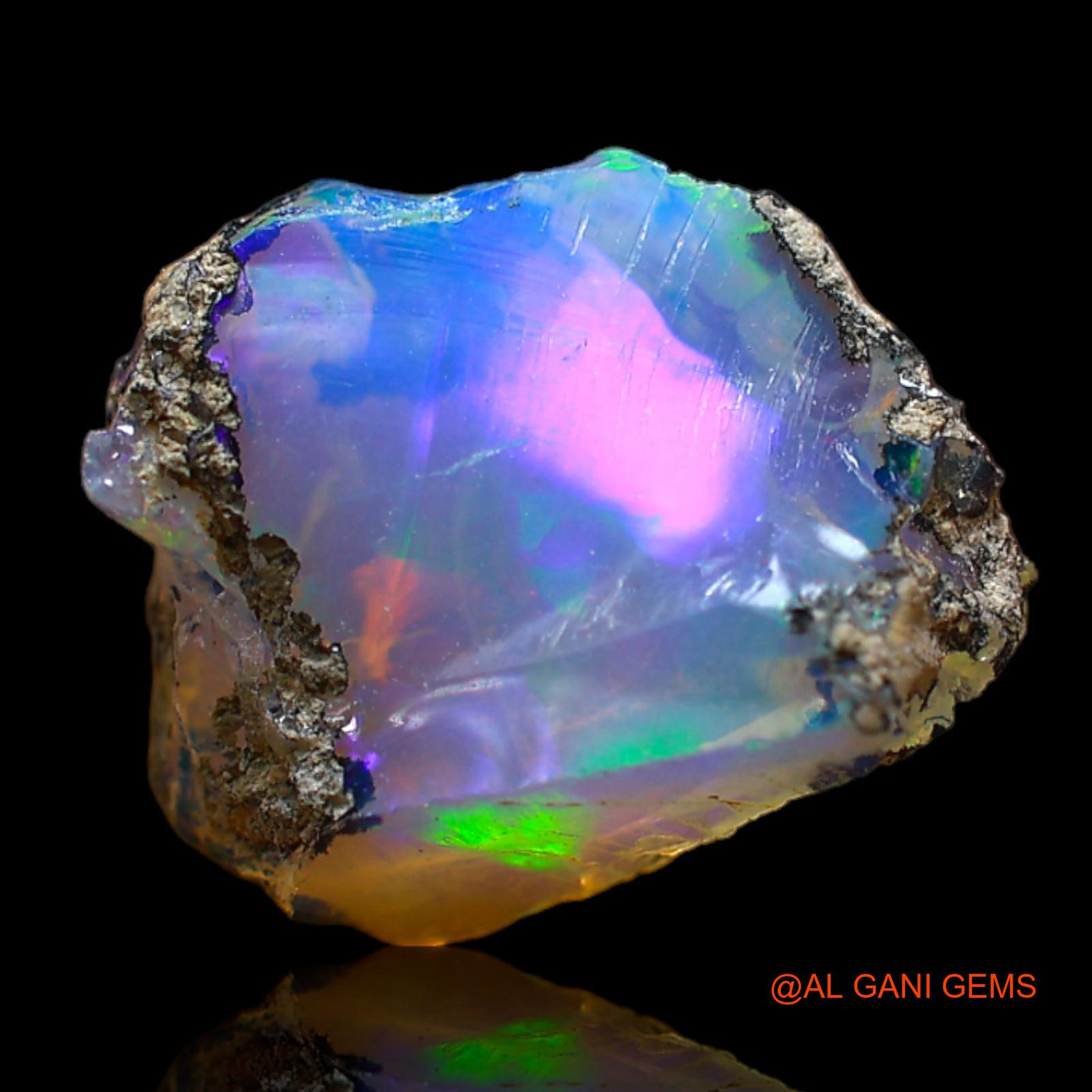3.00 Cts Natural Ethiopian Fire Opal Loose Gemstone Fancy Rough 13x11x6 mm E-276