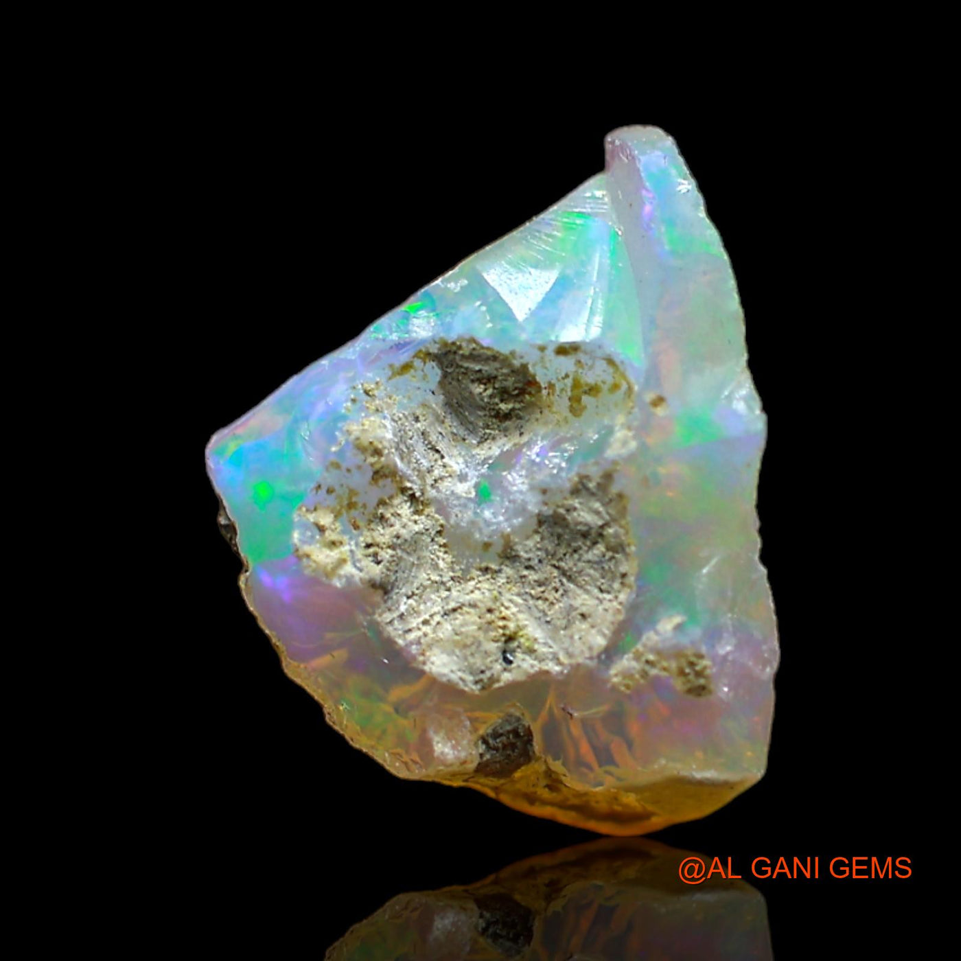 4.00 Cts Unheated Ethiopian Fire Opal Loose Gemstone Fancy Rough Natural 12x9x9 mm E-277