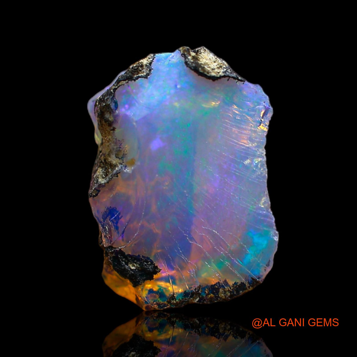 3.00 Cts Natural Ethiopian Fire Opal Loose Gemstone Fancy Rough 13x9x6 mm E-278