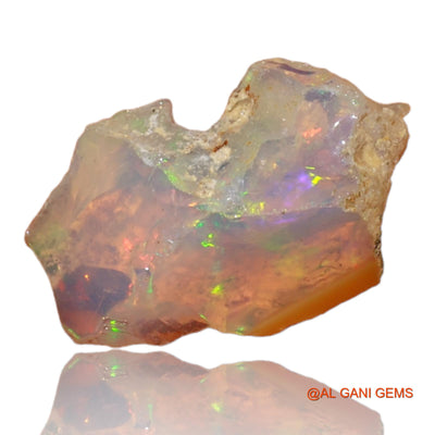 2.00 Cts Unheated Ethiopian Fire Opal Loose Gemstone Fancy Rough Natural 14x9x1 mm E-27