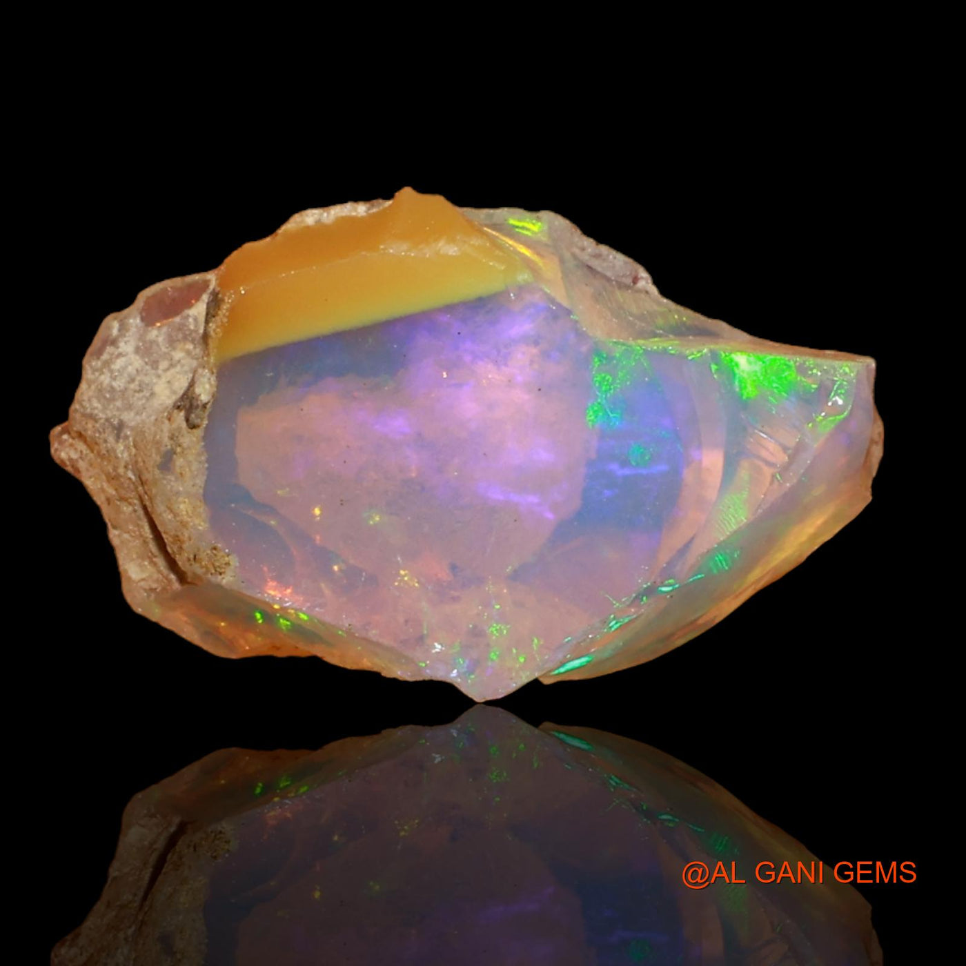 2.00 Cts Unheated Ethiopian Fire Opal Loose Gemstone Fancy Rough Natural 14x9x1 mm E-27