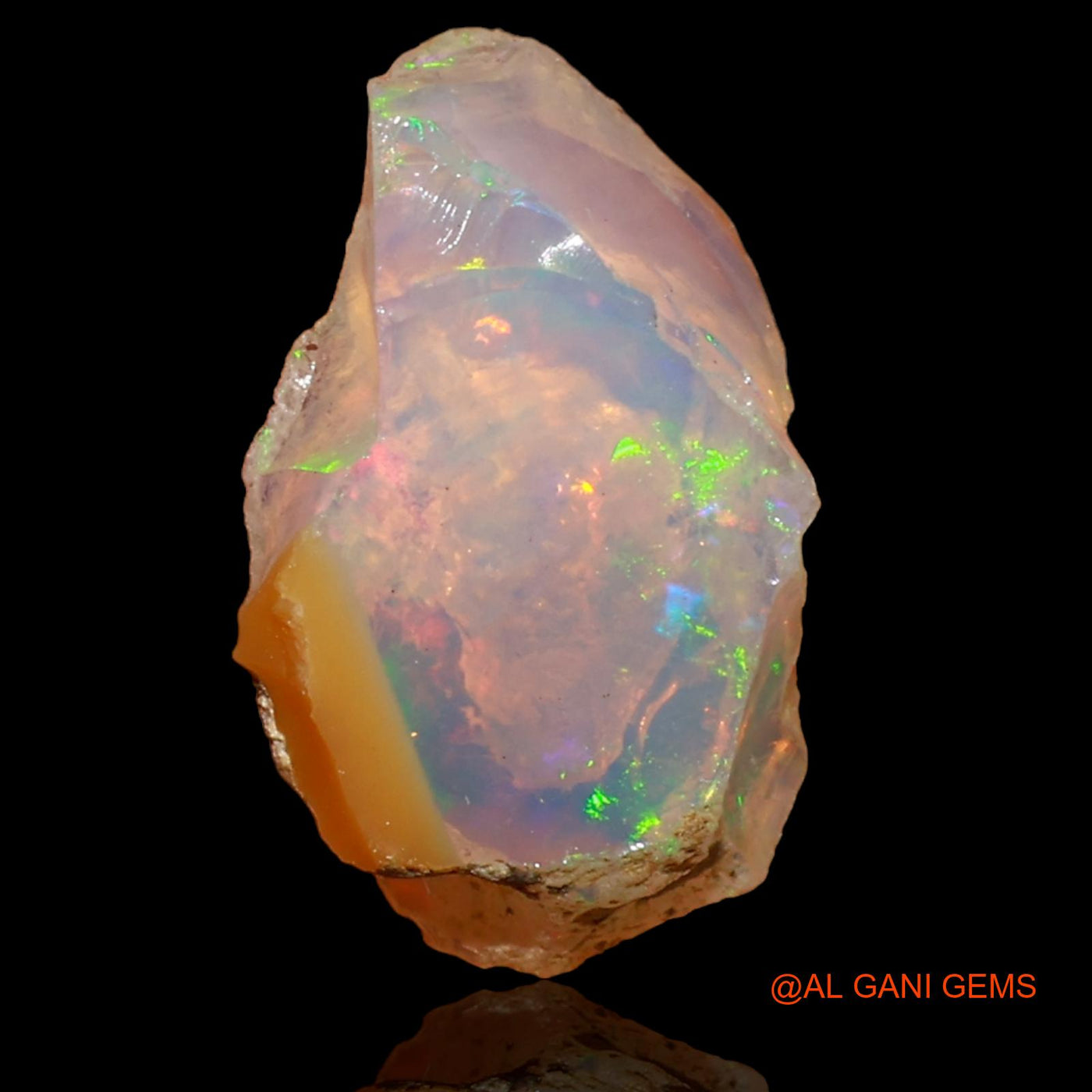 2.00 Cts Unheated Ethiopian Fire Opal Loose Gemstone Fancy Rough Natural 14x9x1 mm E-27