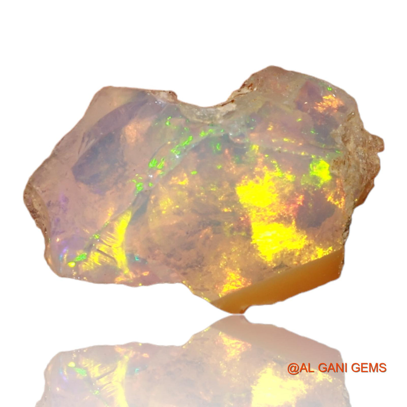 2.00 Cts Unheated Ethiopian Fire Opal Loose Gemstone Fancy Rough Natural 14x9x1 mm E-27