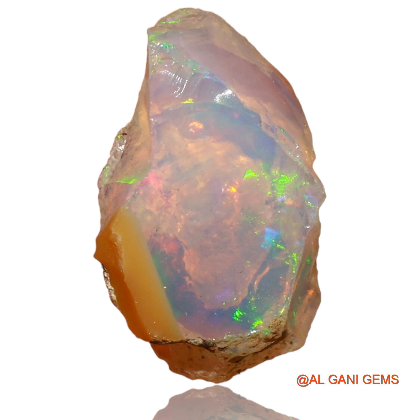 2.00 Cts Unheated Ethiopian Fire Opal Loose Gemstone Fancy Rough Natural 14x9x1 mm E-27