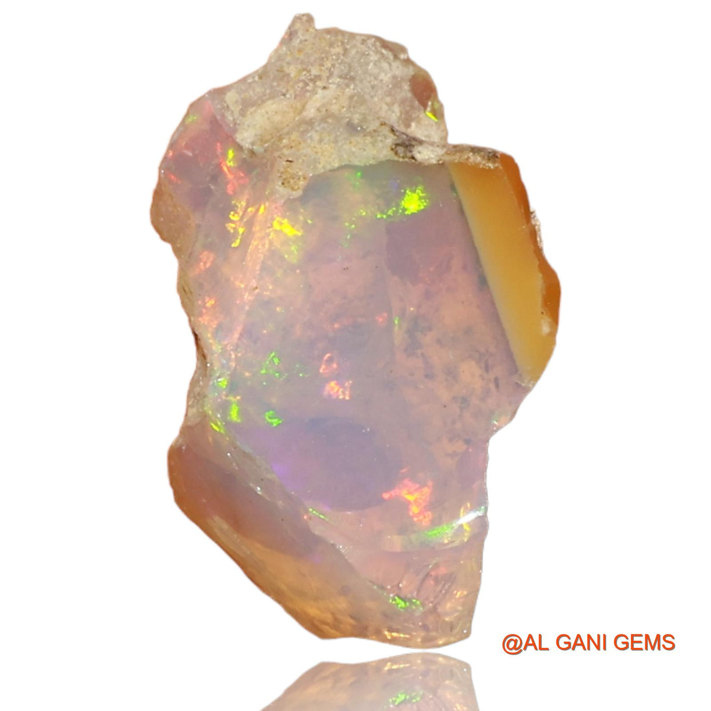 2.00 Cts Unheated Ethiopian Fire Opal Loose Gemstone Fancy Rough Natural 14x9x1 mm E-27