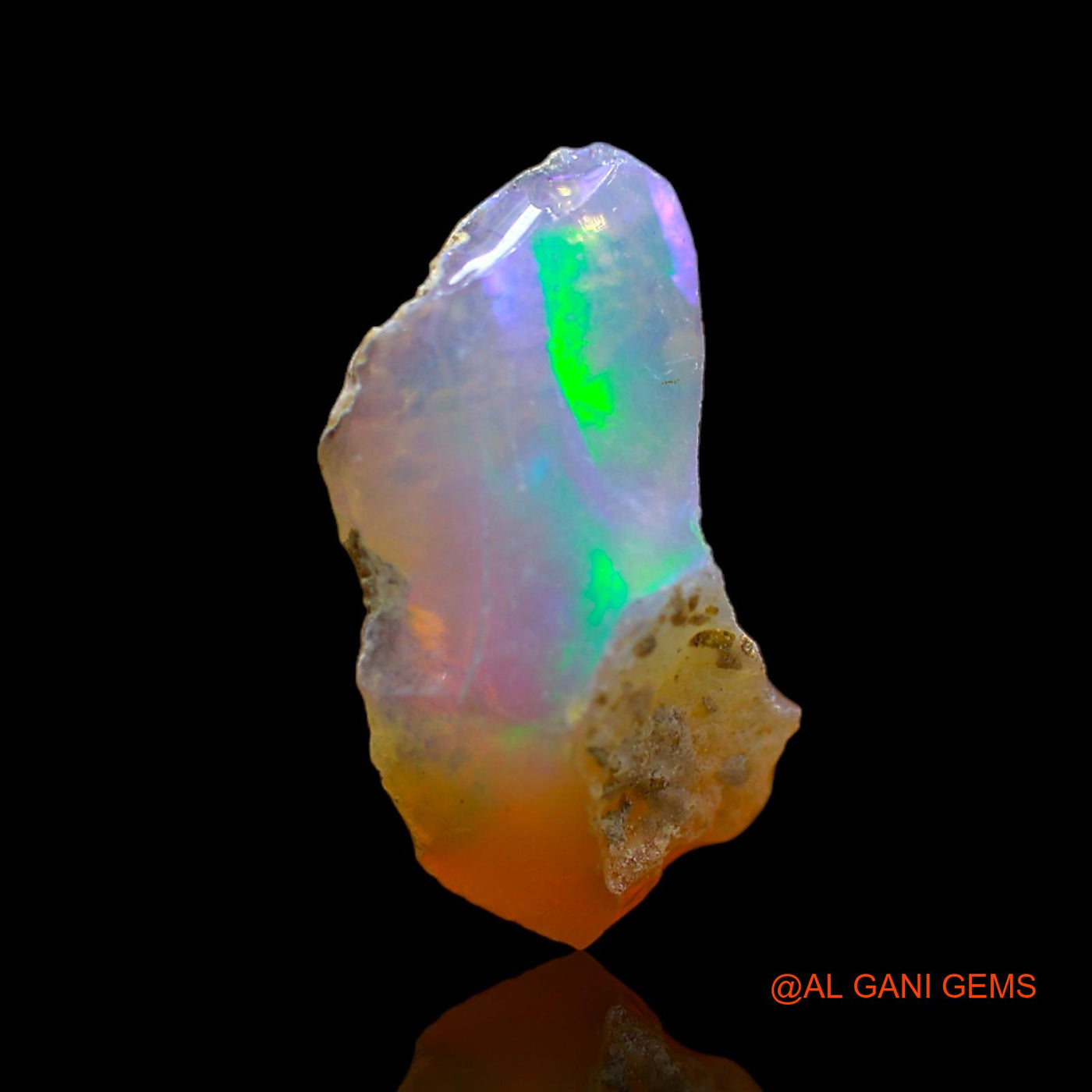 Natural Untreated Fire Opal Loose Gemstone Fancy Rough From Ethiopia 3.00 Cts 16x9x8 mm E-282