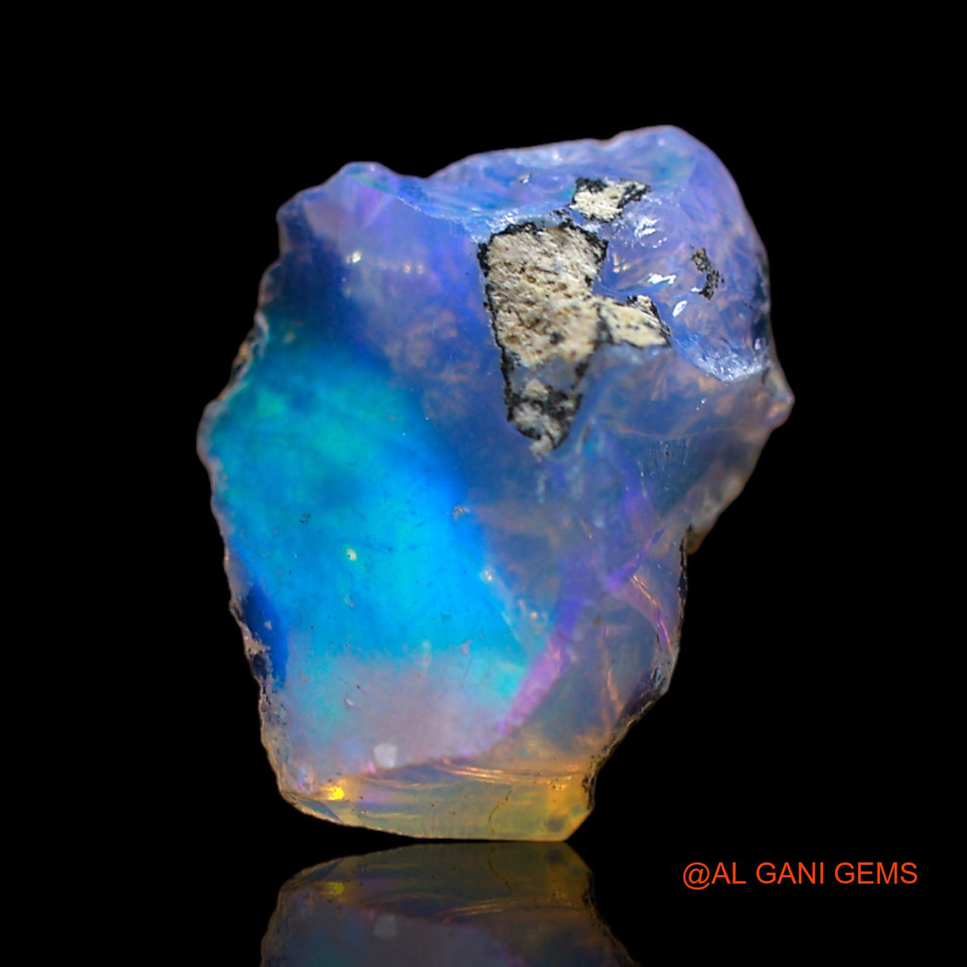 3.00 Cts Unheated Ethiopian Fire Opal Loose Gemstone Fancy Rough Natural 15x9x7 mm E-283