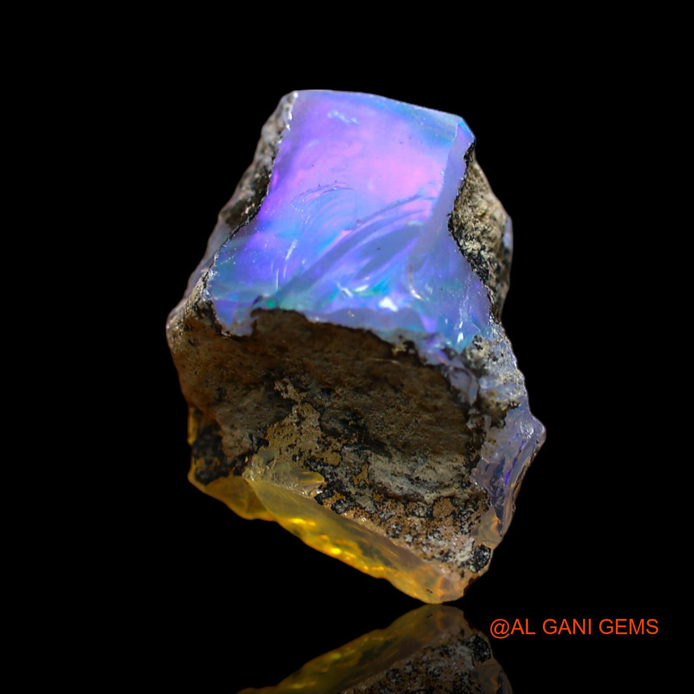 3.00 Cts Unheated Ethiopian Fire Opal Loose Gemstone Fancy Rough Natural 15x9x7 mm E-283