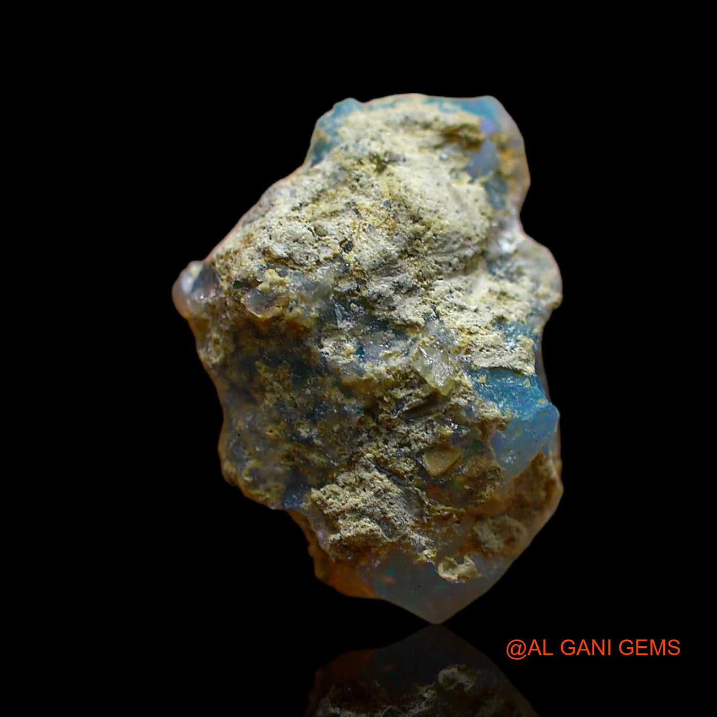 5.00 Cts Natural Ethiopian Fire Opal Loose Gemstone Fancy Rough 16x11x10 mm E-284