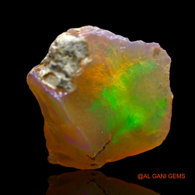 3.00 Cts Natural Ethiopian Fire Opal Loose Gemstone Fancy Rough 13x13x5 mm E-287