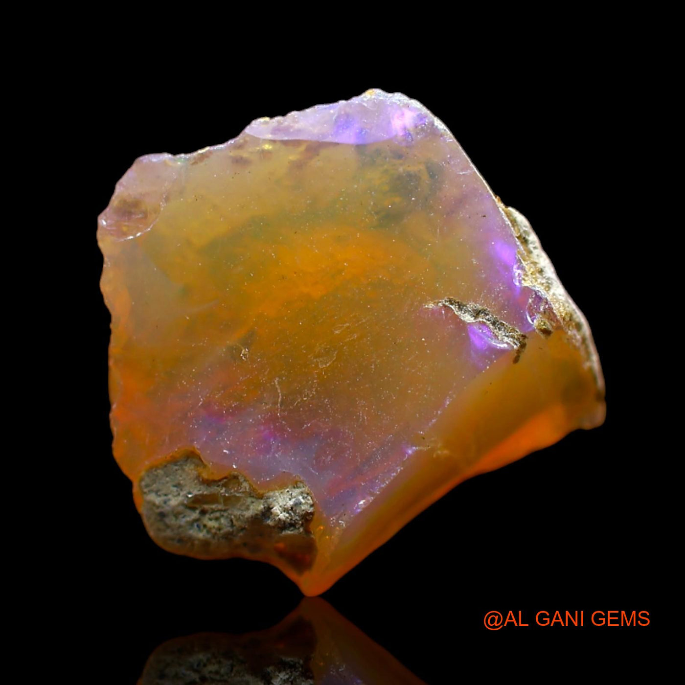 3.00 Cts Natural Ethiopian Fire Opal Loose Gemstone Fancy Rough 13x13x5 mm E-287