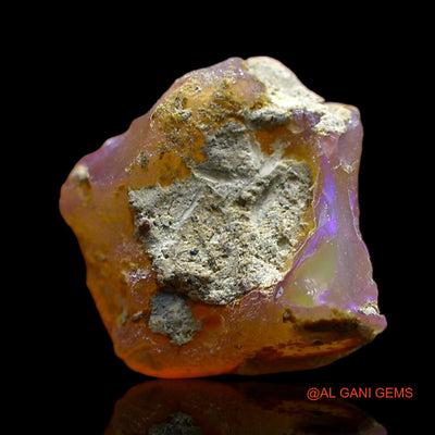 3.00 Cts Natural Ethiopian Fire Opal Loose Gemstone Fancy Rough 13x13x5 mm E-287