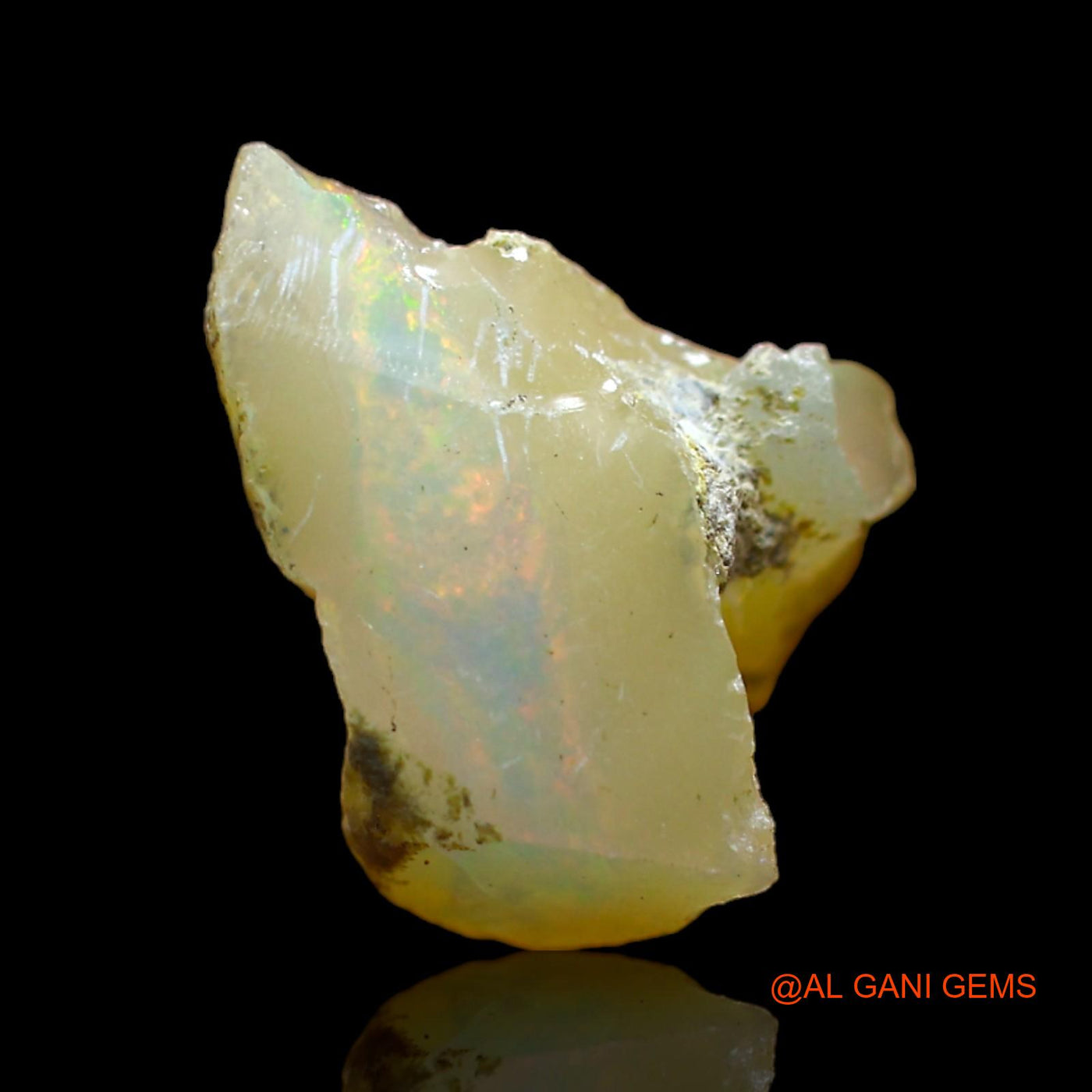 4.00 Cts Unheated Ethiopian Fire Opal Loose Gemstone Fancy Rough Natural 15x11x10 mm E-288