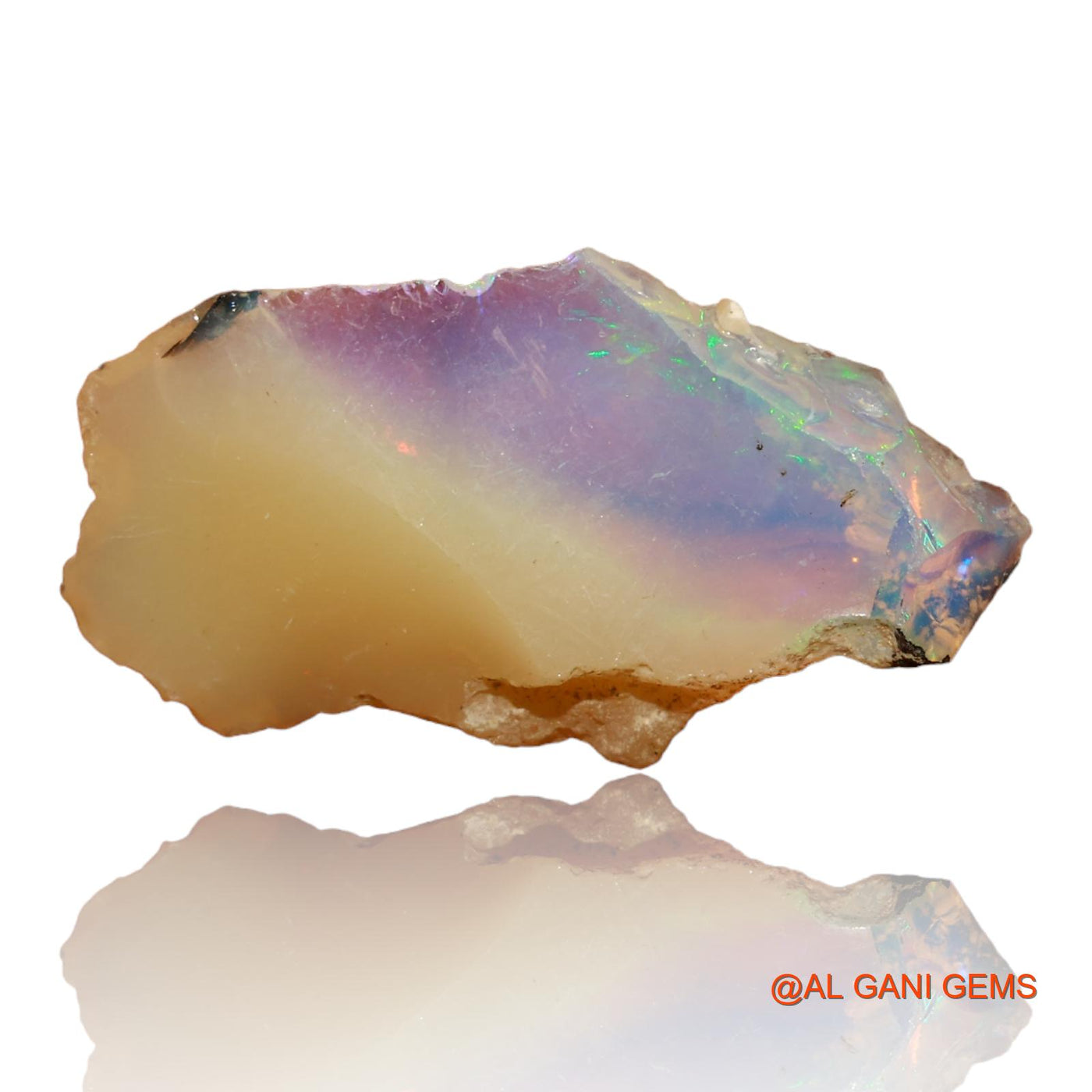 7.00 Cts Natural Ethiopian Fire Opal Loose Gemstone Fancy Rough 27x15x6 mm E-28
