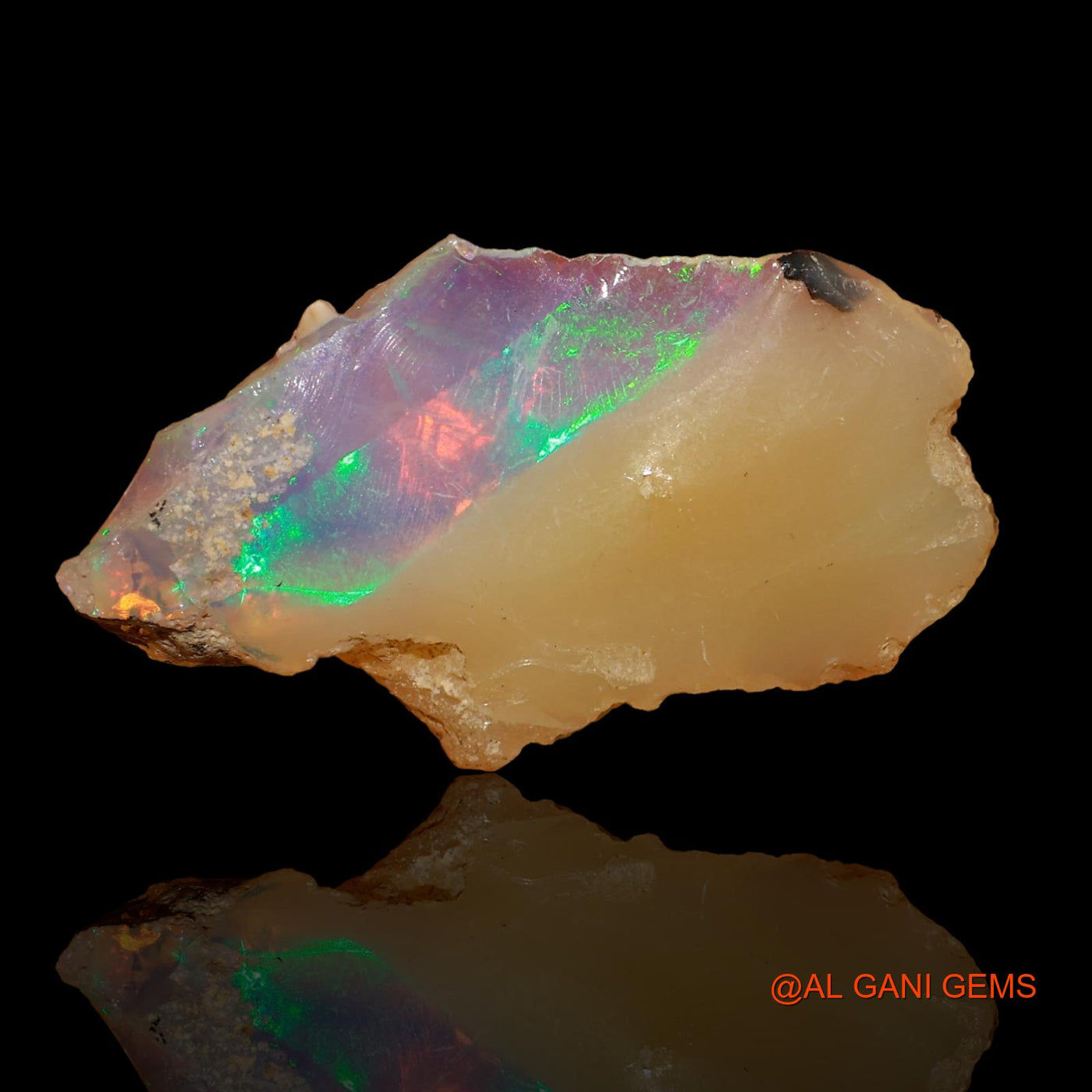 7.00 Cts Natural Ethiopian Fire Opal Loose Gemstone Fancy Rough 27x15x6 mm E-28