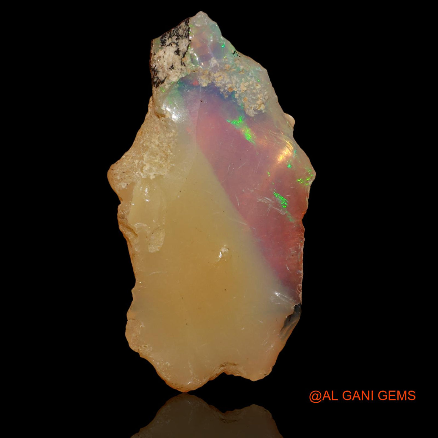 7.00 Cts Natural Ethiopian Fire Opal Loose Gemstone Fancy Rough 27x15x6 mm E-28