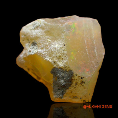 Natural Fire Opal Gemstone 3.00 Cts Loose Fancy Rough From Ethiopia 13x12x5 mm E-290