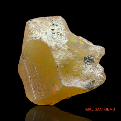 Natural Fire Opal Gemstone 3.00 Cts Loose Fancy Rough From Ethiopia 13x12x5 mm E-290