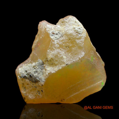 Natural Fire Opal Gemstone 3.00 Cts Loose Fancy Rough From Ethiopia 13x12x5 mm E-290