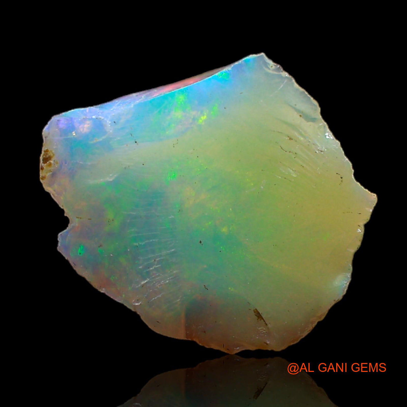 2.00 Cts Natural Ethiopian Fire Opal Loose Gemstone Fancy Rough 12x12x4 mm E-291