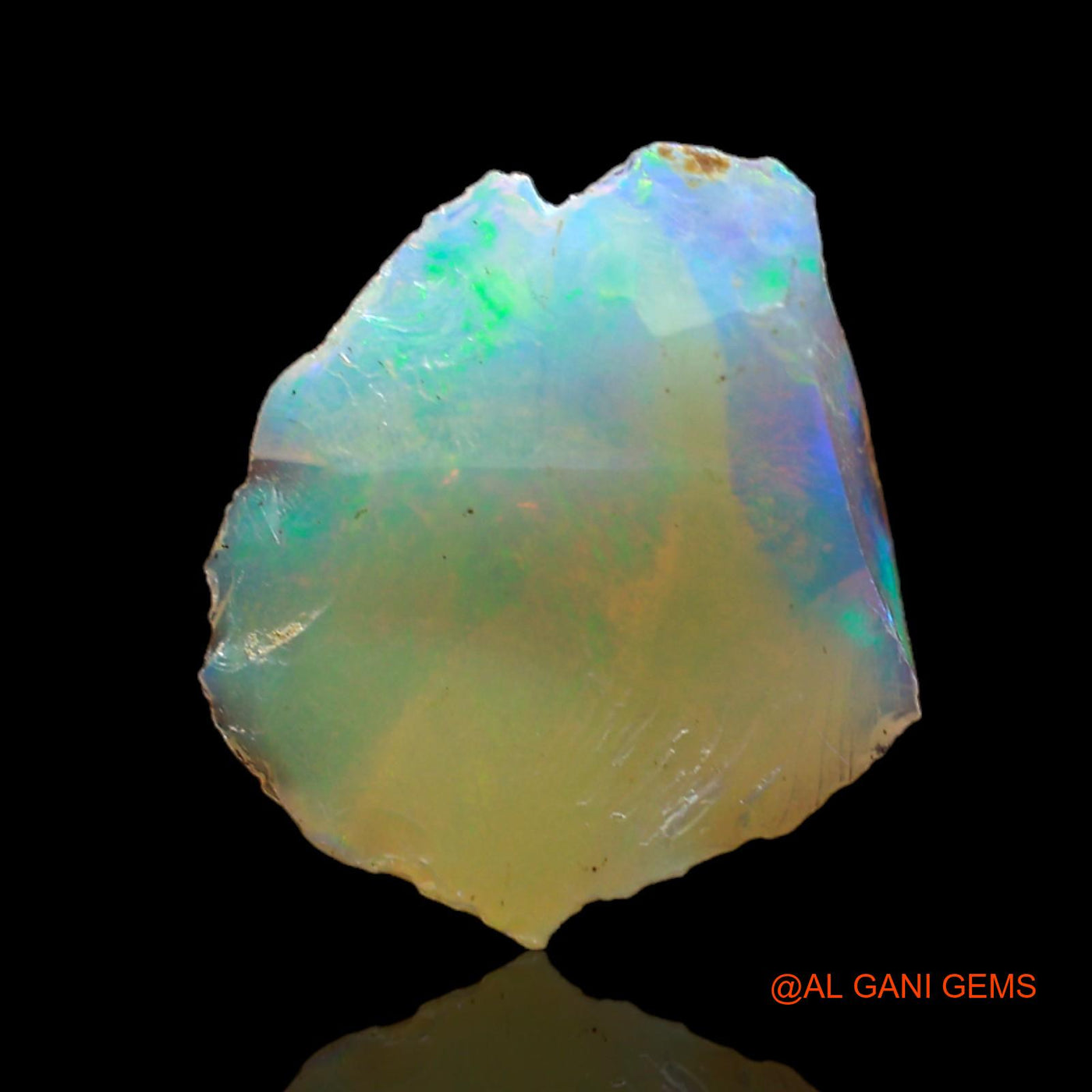 2.00 Cts Natural Ethiopian Fire Opal Loose Gemstone Fancy Rough 12x12x4 mm E-291