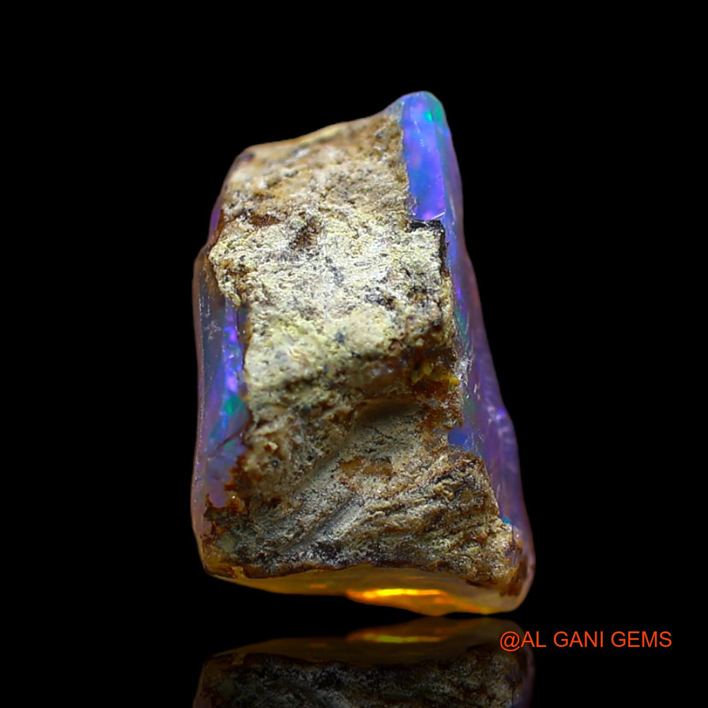 4.00 Cts Unheated Ethiopian Fire Opal Loose Gemstone Fancy Rough Natural 13x9x7 mm E-293