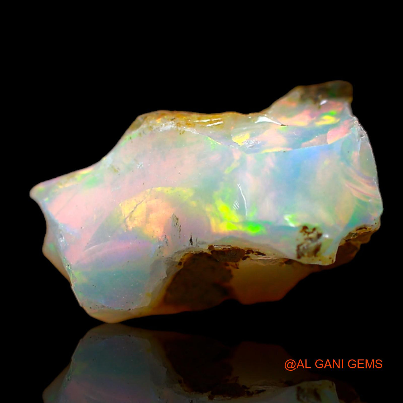 Natural Untreated Fire Opal Loose Gemstone Fancy Rough From Ethiopia 3.00 Cts 13x8x7 mm E-294
