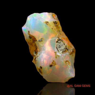 Natural Untreated Fire Opal Loose Gemstone Fancy Rough From Ethiopia 3.00 Cts 13x8x7 mm E-294