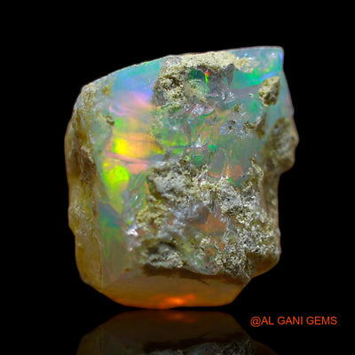 4.00 Cts Natural Ethiopian Fire Opal Fancy Rough Loose Gemstone For Jewelry 10x10x8 mm E-297