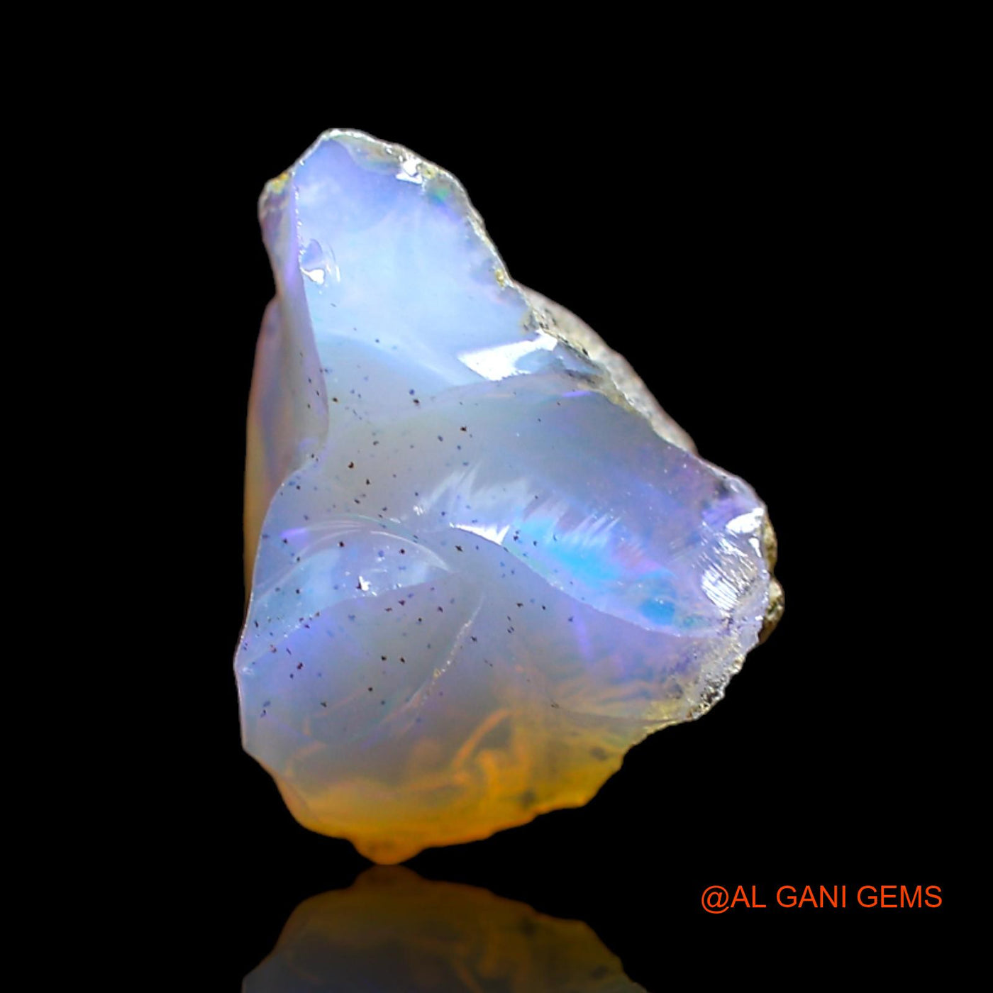 3.00 Cts Natural Ethiopian Fire Opal Loose Gemstone Fancy Rough 14x10x7 mm E-300