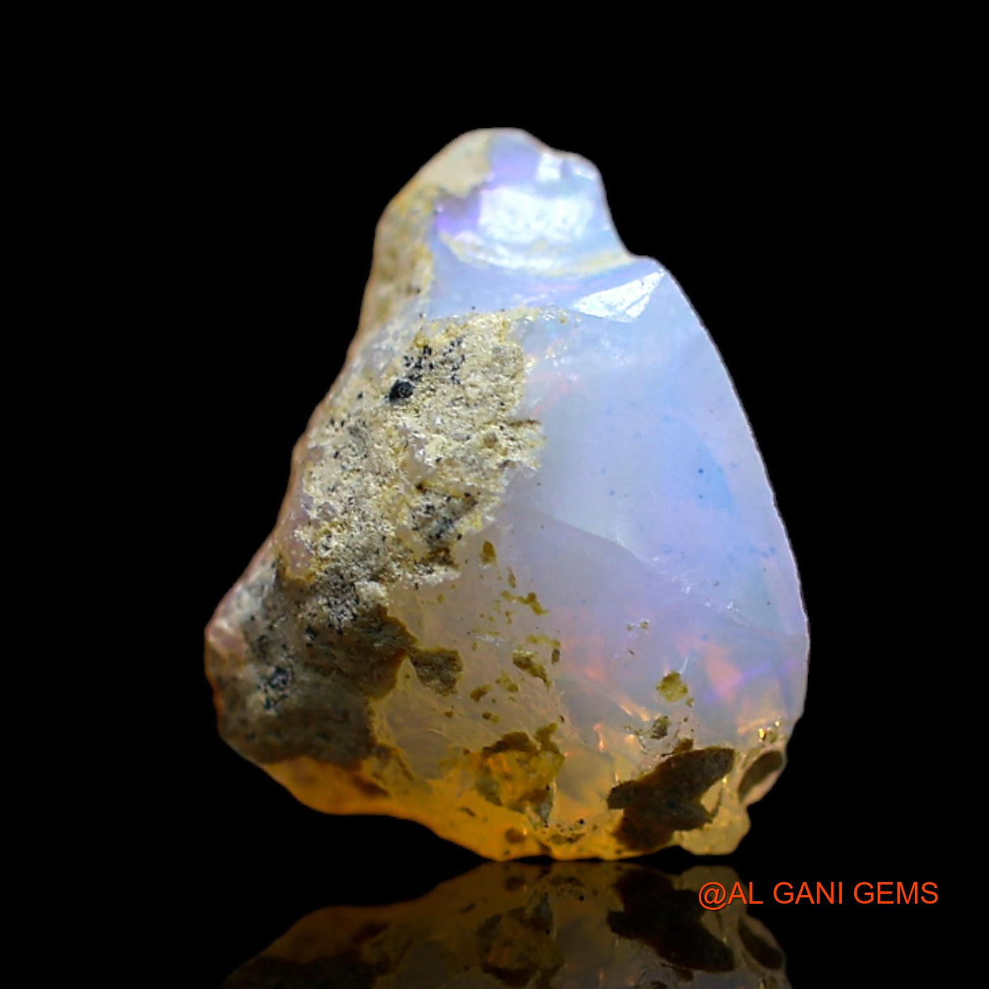 3.00 Cts Natural Ethiopian Fire Opal Loose Gemstone Fancy Rough 14x10x7 mm E-300