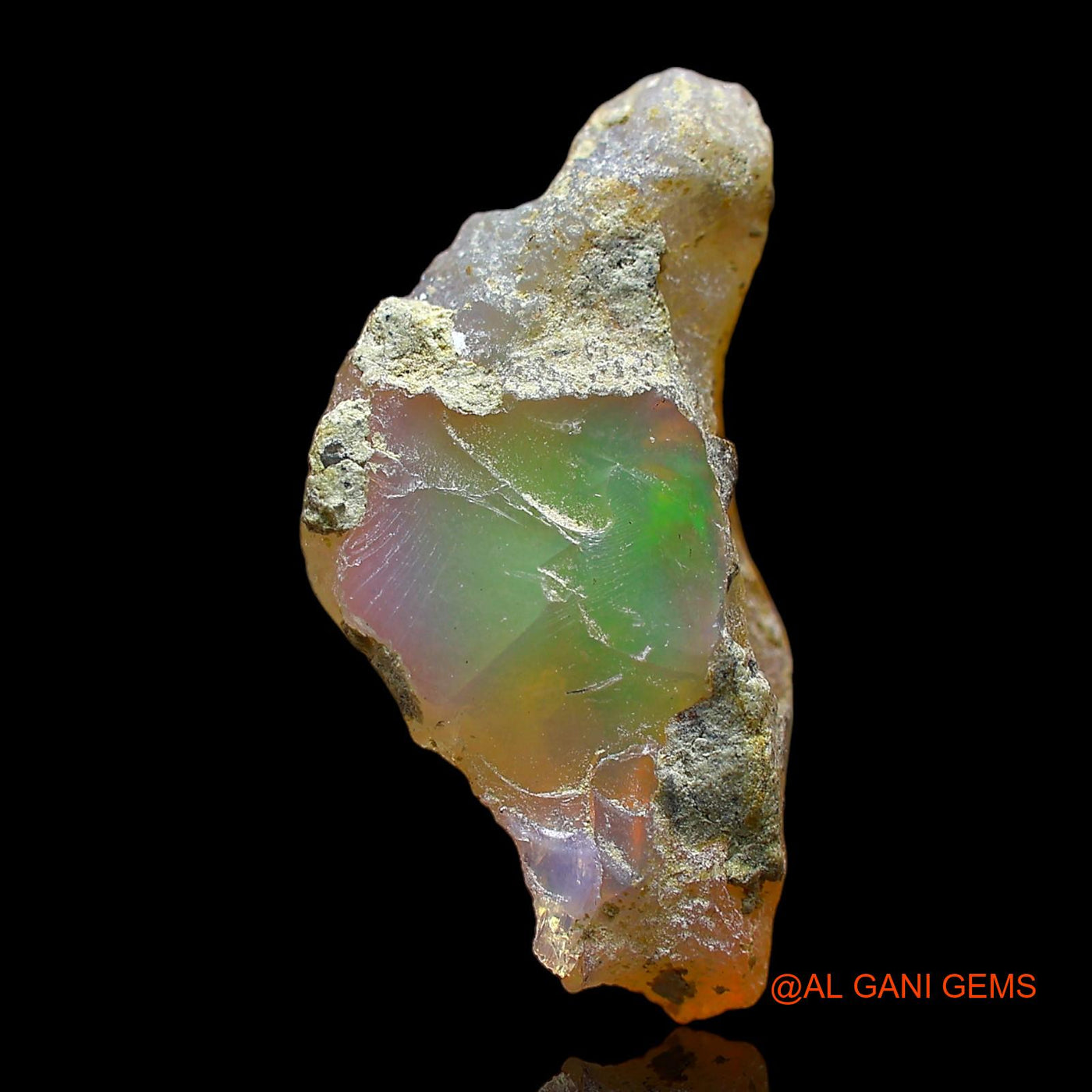 5.00 Cts Unheated Ethiopian Fire Opal Loose Gemstone Fancy Rough Natural 22x12x5 mm E-301