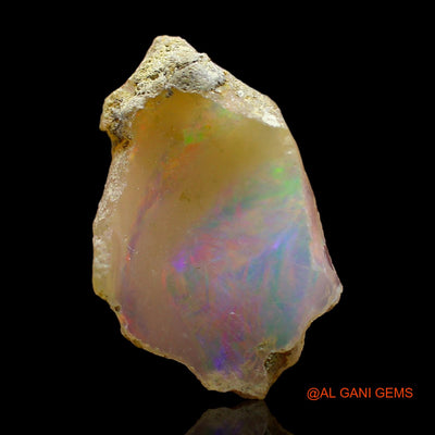 Natural Fire Opal Gemstone 3.00 Cts Loose Fancy Rough From Ethiopia 20x13x3 mm E-305
