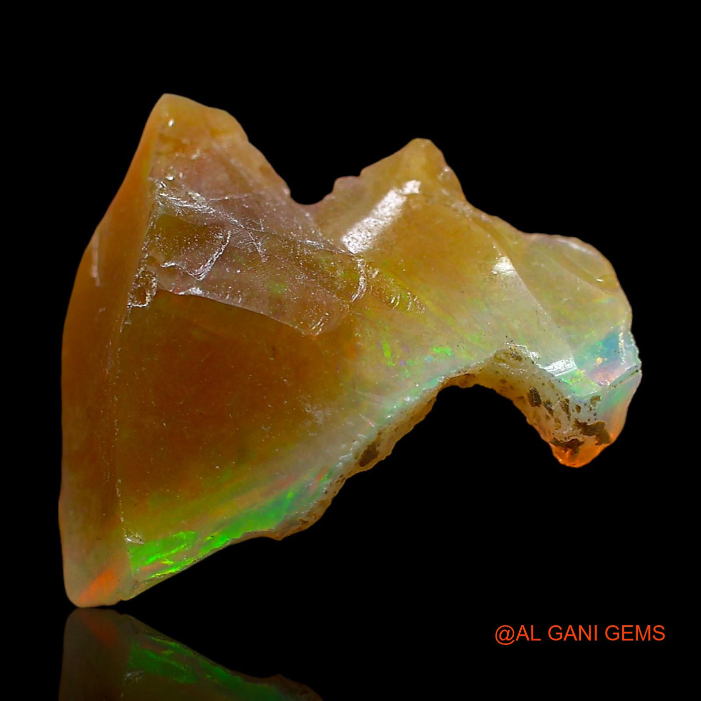 3.00 Cts Natural Ethiopian Fire Opal Loose Gemstone Fancy Rough 17x15x5 mm E-306