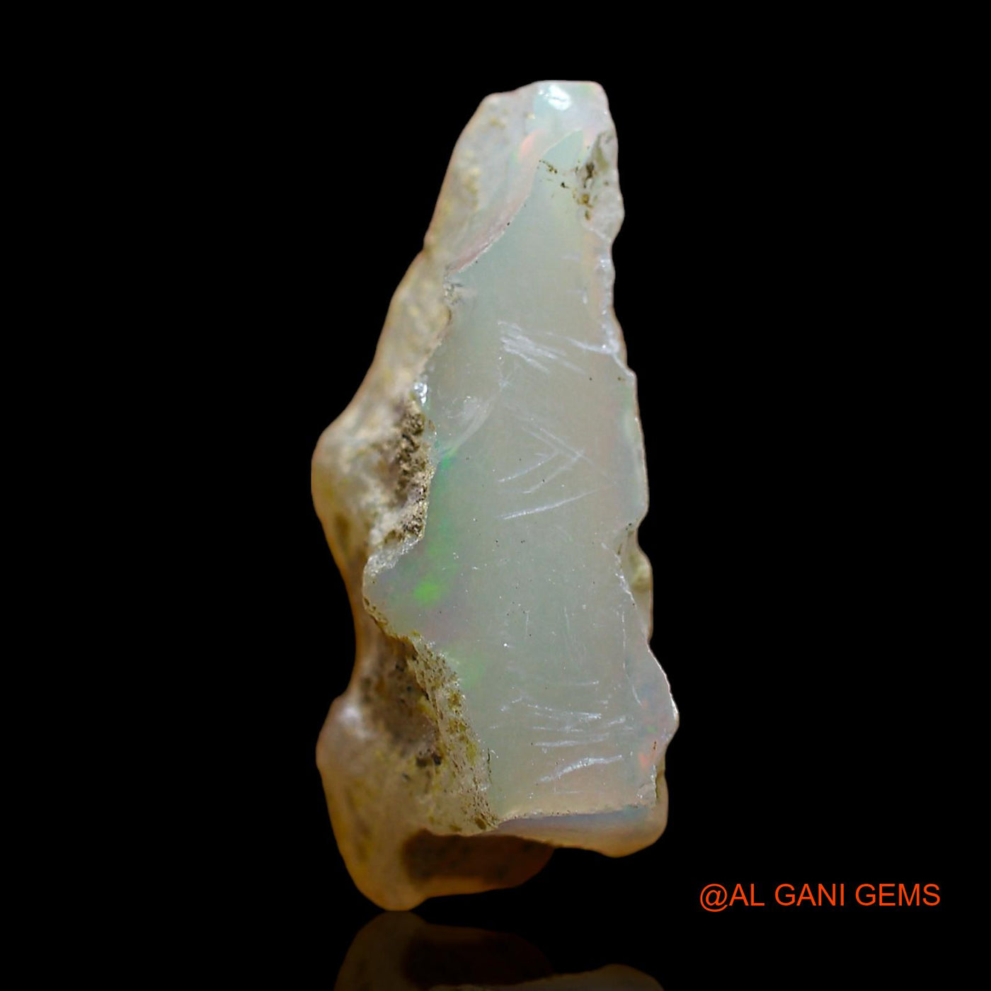 7.00 Cts Natural Ethiopian Fire Opal Loose Gemstone Fancy Rough 19x10x7 mm E-308