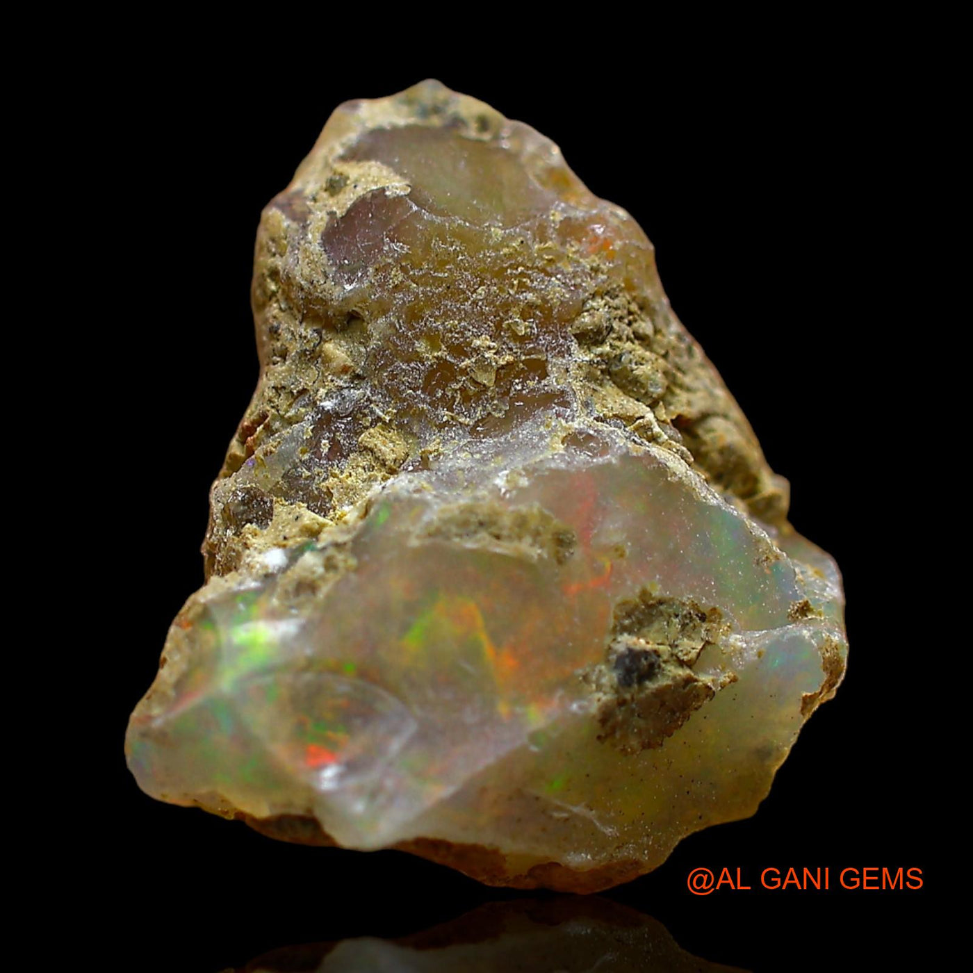7.00 Cts Natural Ethiopian Fire Opal Loose Gemstone Fancy Rough 16x13x9 mm E-310