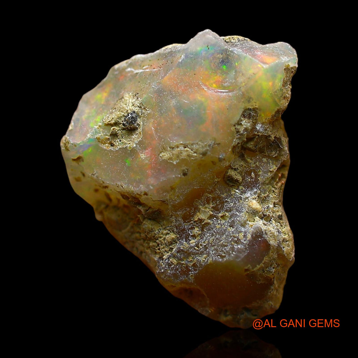 7.00 Cts Natural Ethiopian Fire Opal Loose Gemstone Fancy Rough 16x13x9 mm E-310