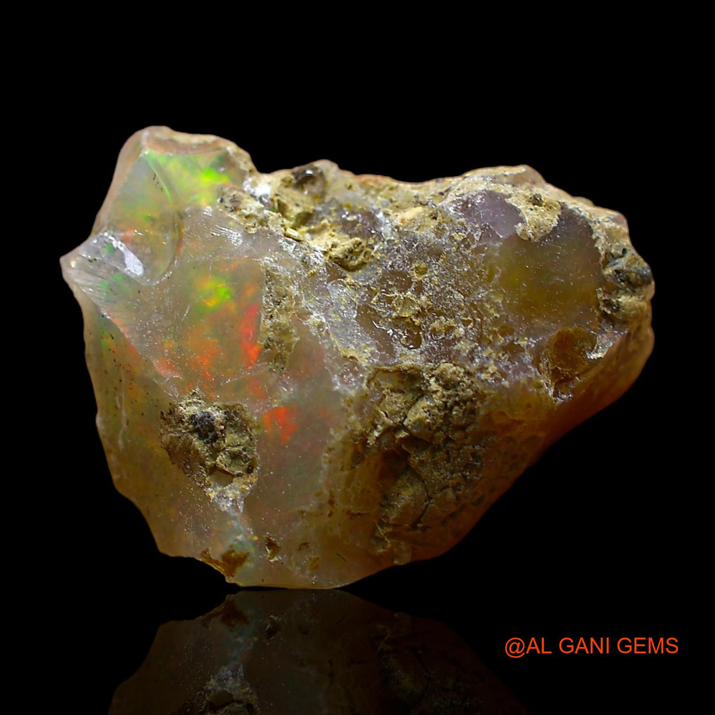 7.00 Cts Natural Ethiopian Fire Opal Loose Gemstone Fancy Rough 16x13x9 mm E-310