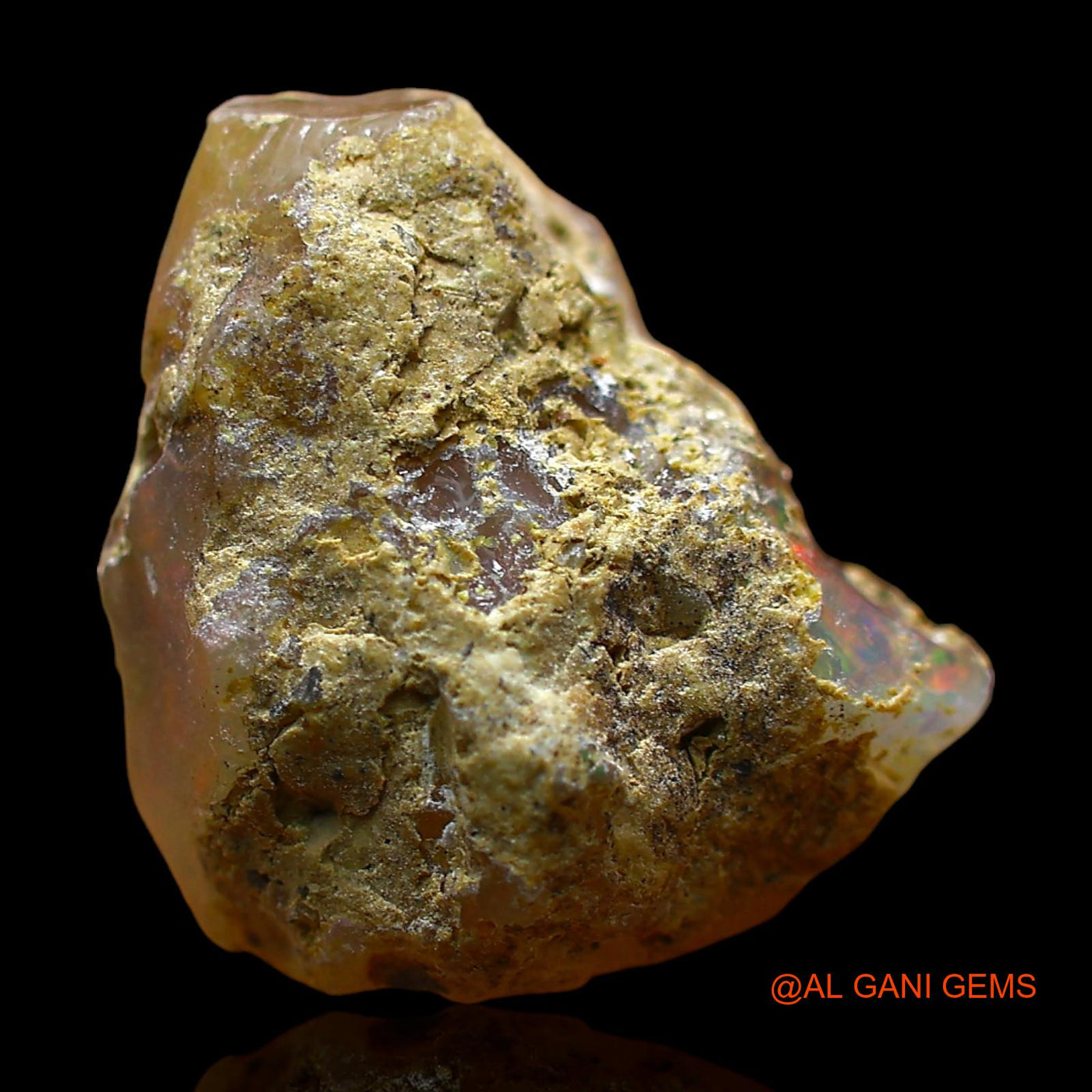 7.00 Cts Natural Ethiopian Fire Opal Loose Gemstone Fancy Rough 16x13x9 mm E-310