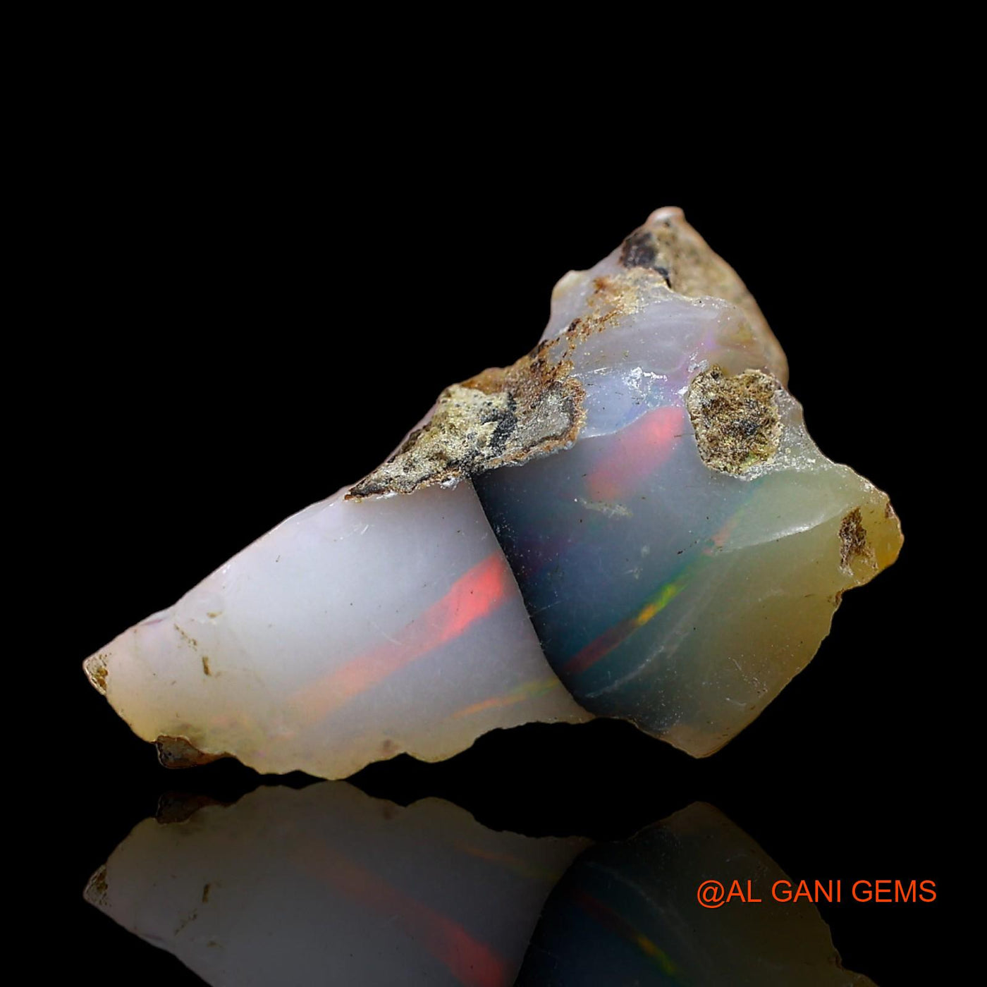 5.00 Cts Unheated Ethiopian Fire Opal Loose Gemstone Fancy Rough Natural 20x11x7 mm E-311