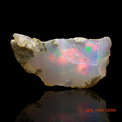 Natural Fire Opal Gemstone 3.00 Cts Loose Fancy Rough From Ethiopia 19x10x6 mm E-313