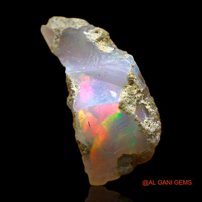 Natural Fire Opal Gemstone 3.00 Cts Loose Fancy Rough From Ethiopia 19x10x6 mm E-313
