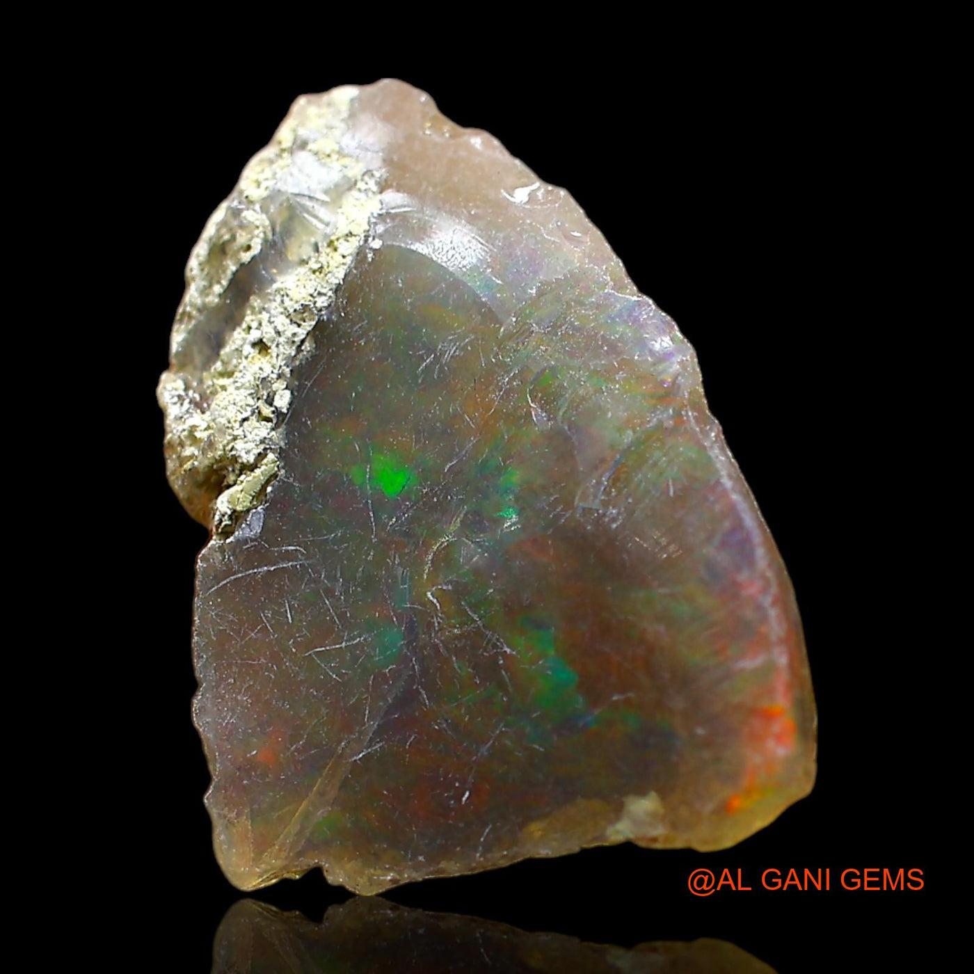 Natural Untreated Fire Opal Loose Gemstone Fancy Rough From Ethiopia 3.00 Cts 17x12x6 mm E-316