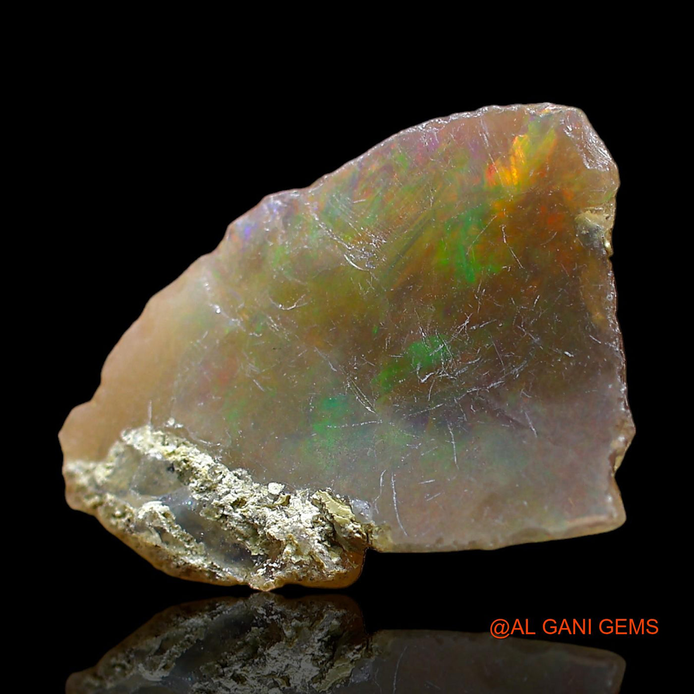 Natural Untreated Fire Opal Loose Gemstone Fancy Rough From Ethiopia 3.00 Cts 17x12x6 mm E-316