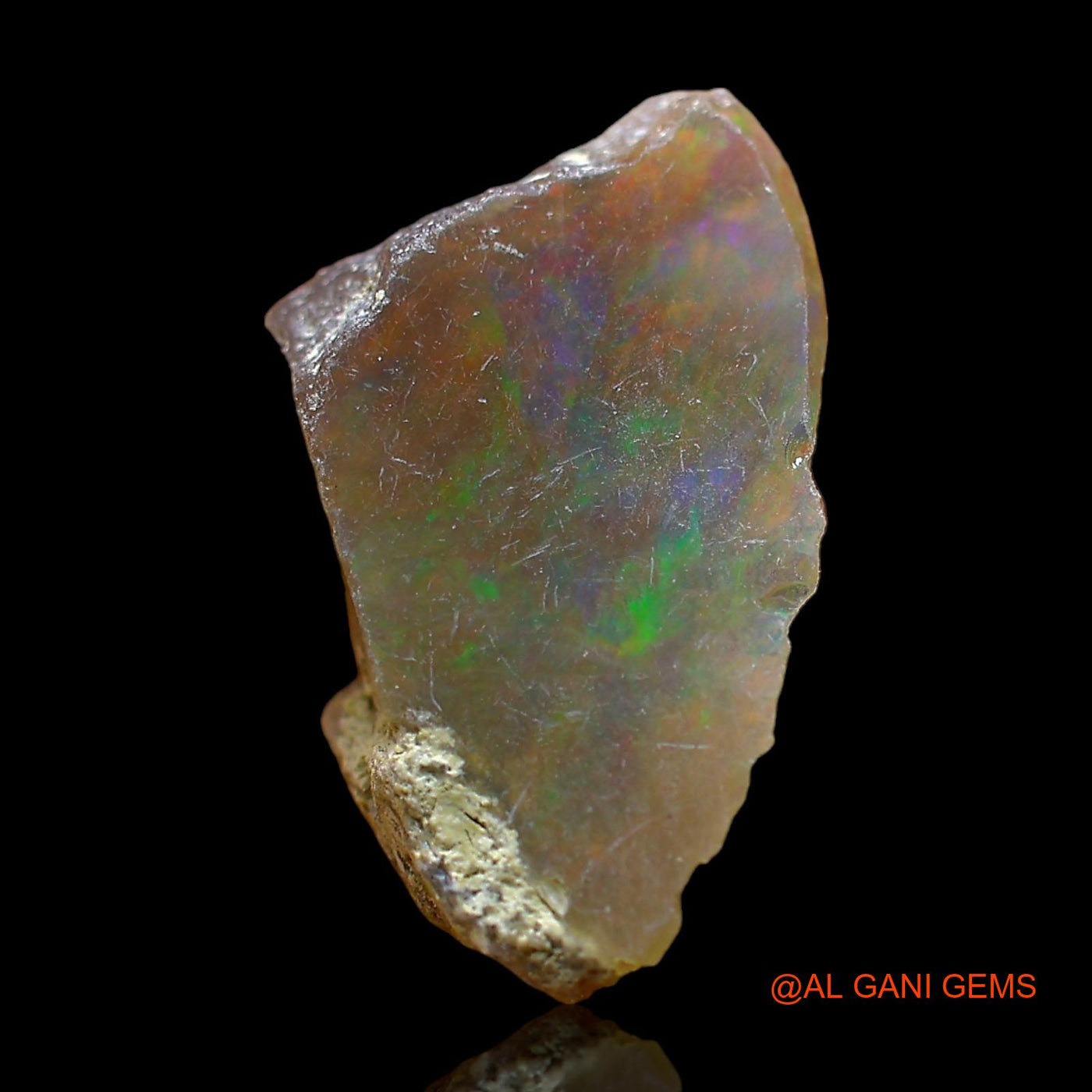 Natural Untreated Fire Opal Loose Gemstone Fancy Rough From Ethiopia 3.00 Cts 17x12x6 mm E-316