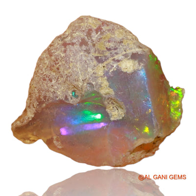 Natural Fire Opal Gemstone 3.00 Cts Loose Fancy Rough From Ethiopia 14x12x5 mm E-31