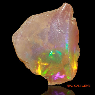 Natural Fire Opal Gemstone 3.00 Cts Loose Fancy Rough From Ethiopia 14x12x5 mm E-31