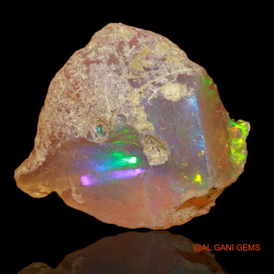Natural Fire Opal Gemstone 3.00 Cts Loose Fancy Rough From Ethiopia 14x12x5 mm E-31