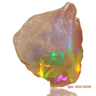 Natural Fire Opal Gemstone 3.00 Cts Loose Fancy Rough From Ethiopia 14x12x5 mm E-31