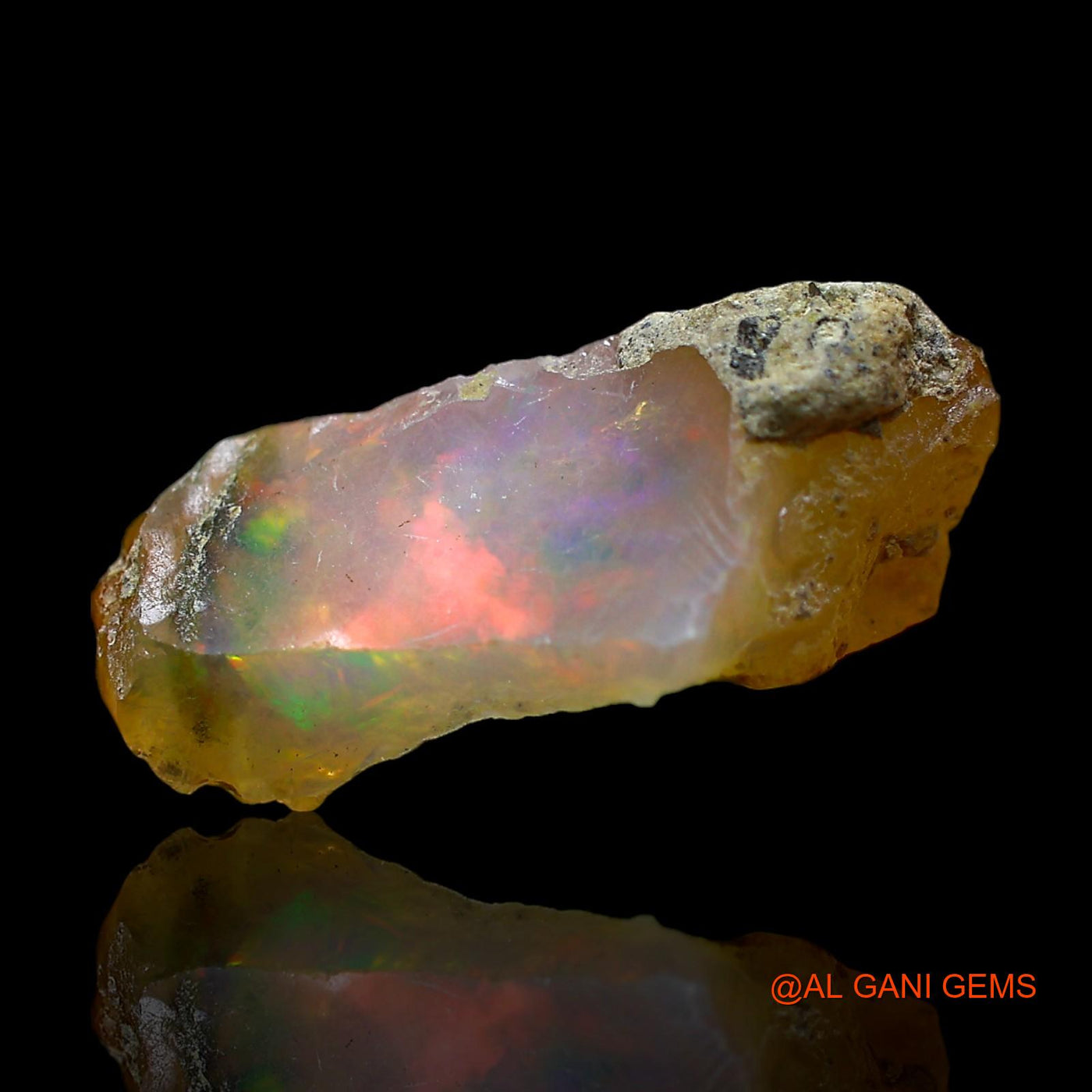 4.00 Cts Natural Ethiopian Fire Opal Fancy Rough Loose Gemstone For Jewelry 20x9x7 mm E-320